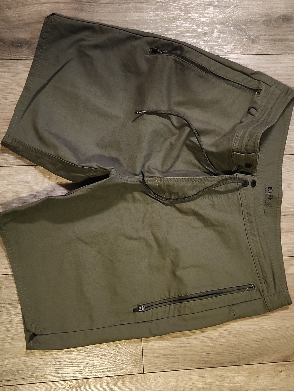 Roark Men's Olive Shorts with Zip Pockets